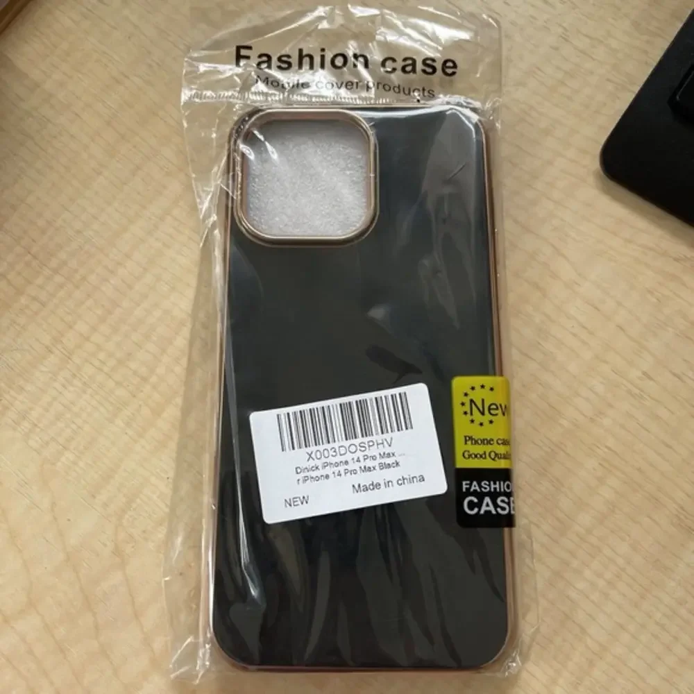 Dinick iPhone 14‎ Pro Max Case Black and Copper